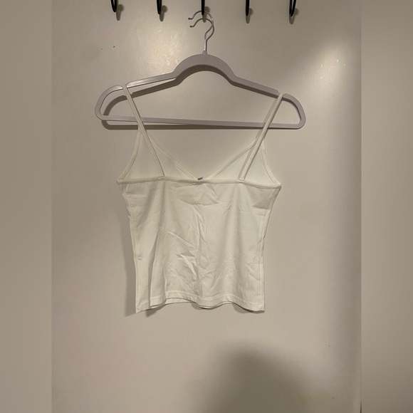 Garage Sleek Deep V-nevk Cami Top - White M - Picture 7 of 8